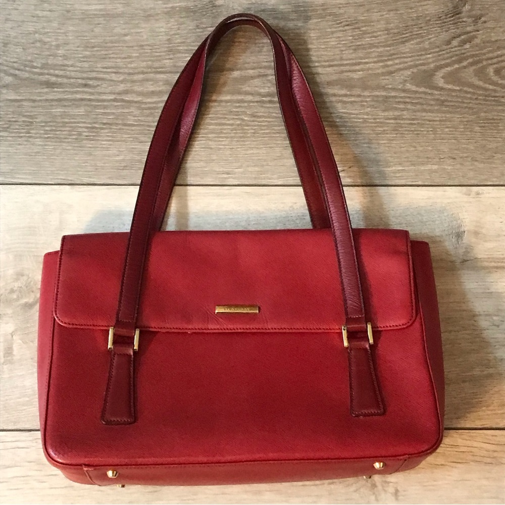 EUC RED AUTHENTIC BURBERRY HANDBAG